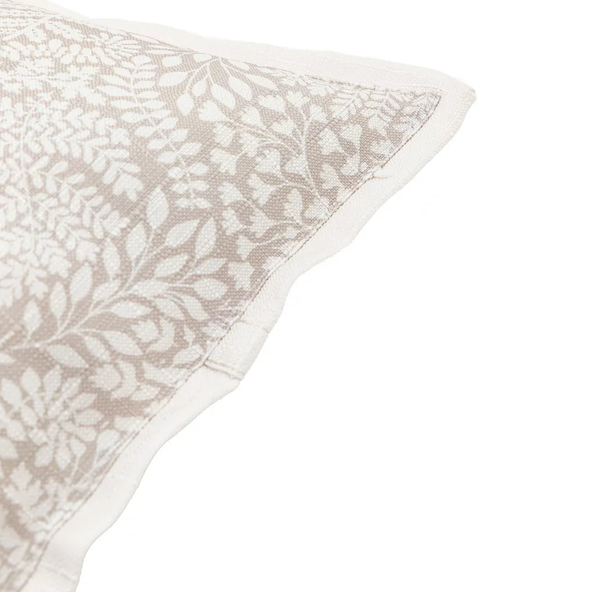 Gallery Taupe Fern Leaves Cushion Home Decor Enthusiasts-Furniture Kingdom